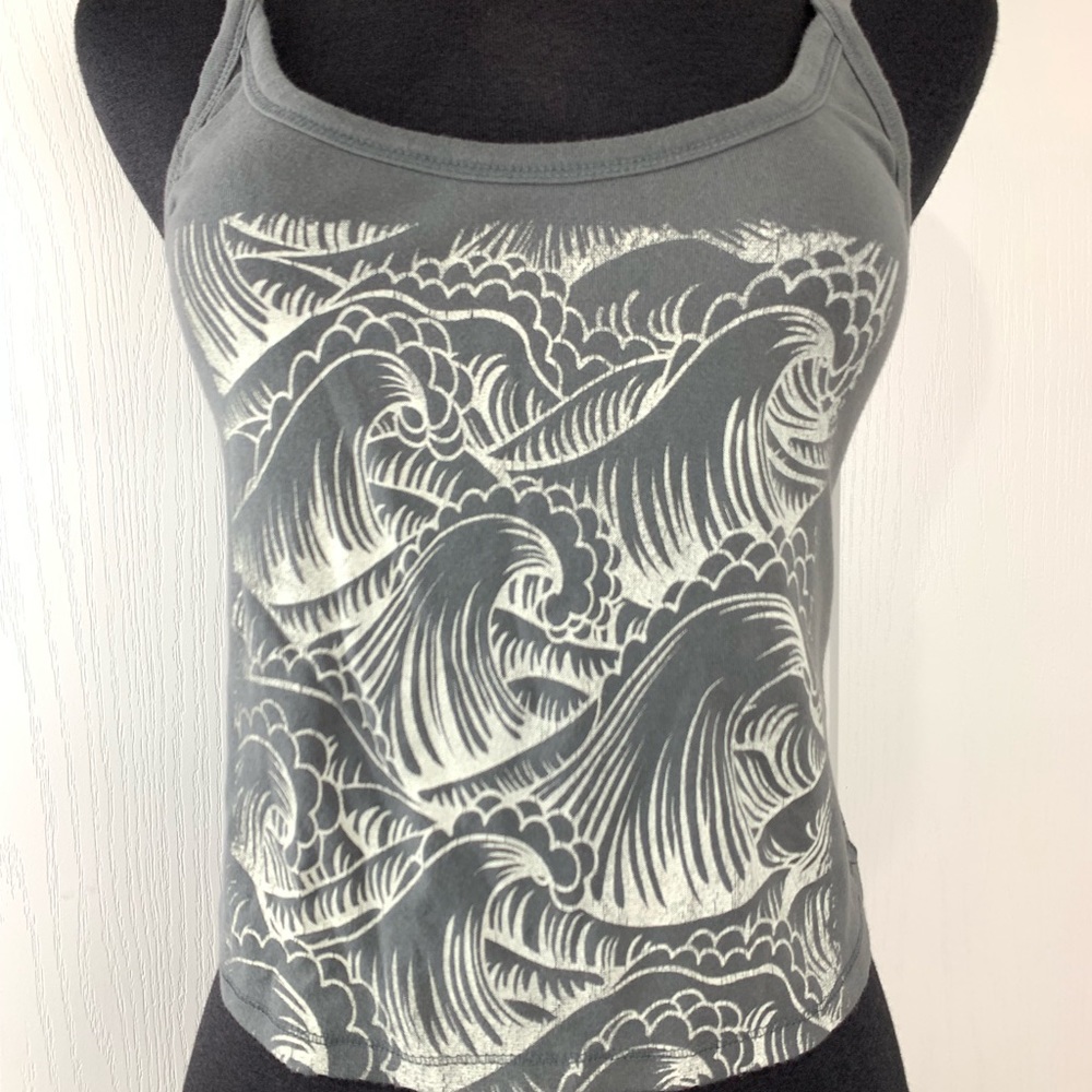 Aeropostale Japanese Style Wave Crop Cami Sz XL